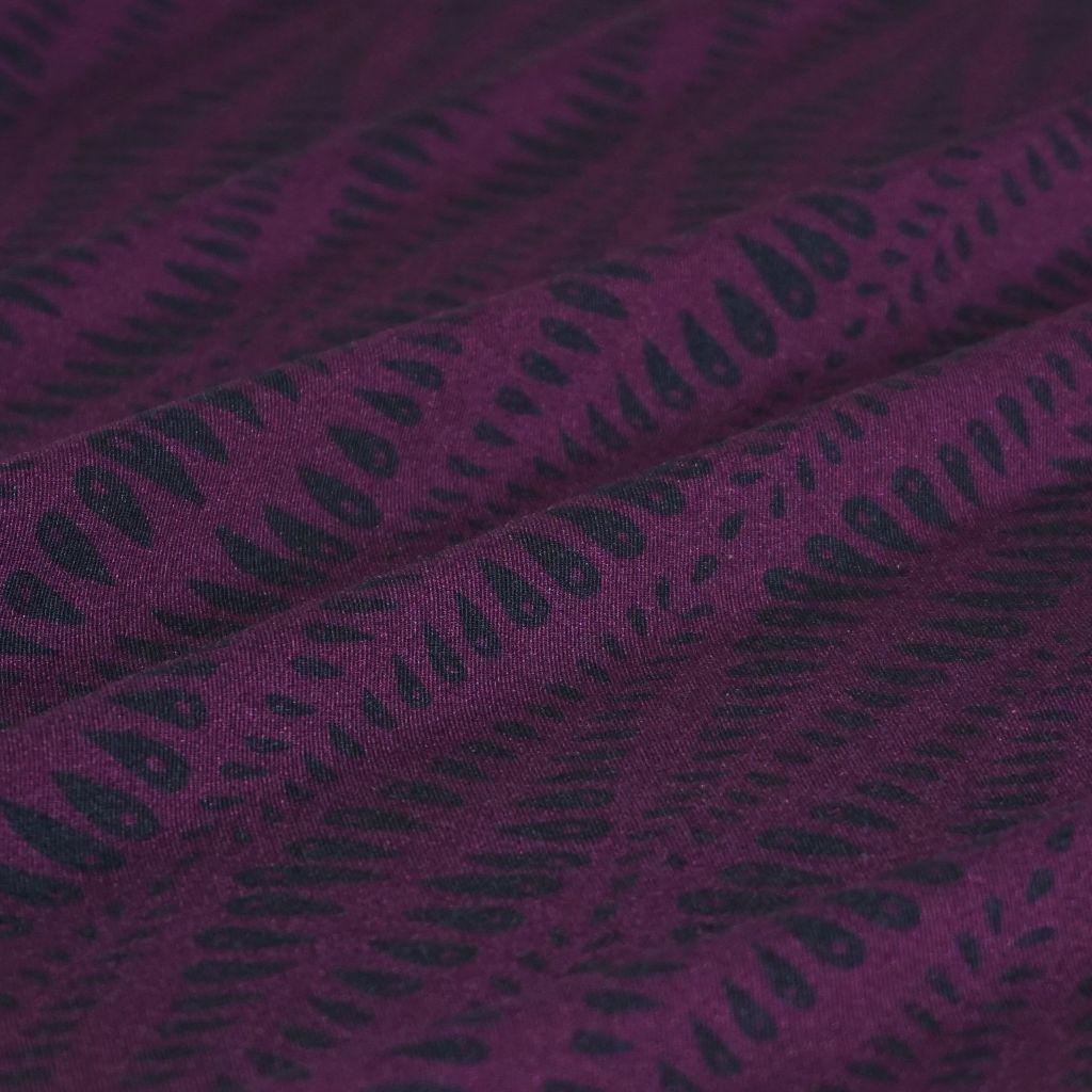 Viskosetwill Druck Weizenkörner aubergine - Bienvenido